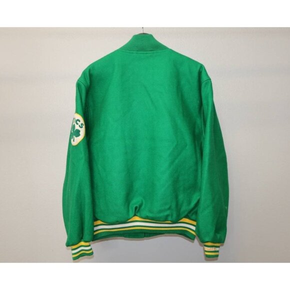 Mitchell & Ness BOSTON CELTICS Hardwood Classics Varsity Wool Size L Jacket NWT - Picture 2 of 14